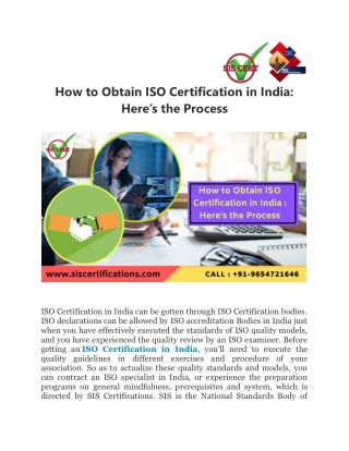 How to Obtain ISO Certification in India: Here’s the Process