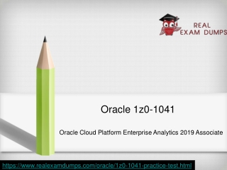 Get Expertly Guidance To Prepare Your Oracle 1z0-1041 Practice Test Dumps Offered By RealExamDumps.com