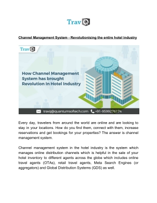 Channel Management System | TravQ