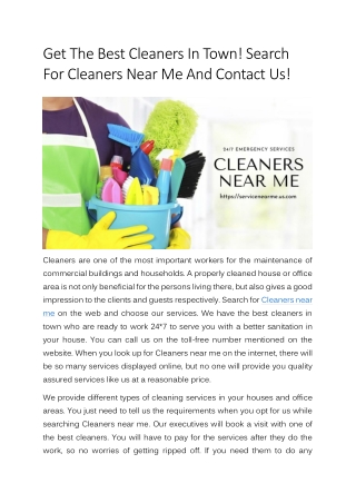 Cleaners Near Me
