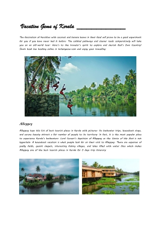 Amazing Kerala - Ticketgoose