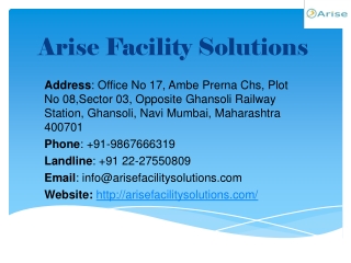 Housekeeping Services in Mumbai | Arise Facility Solutions