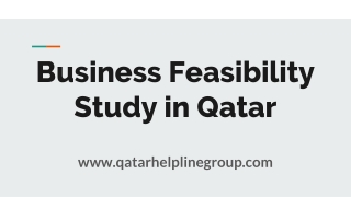 Business Feasibility study in Qatar