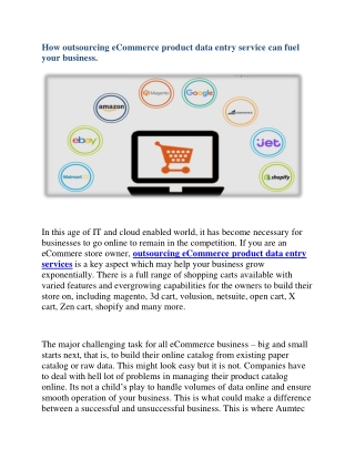 How outsourcing eCommerce product data entry service can fuel your business.