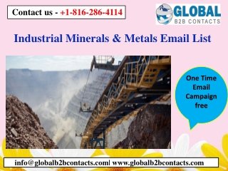 Industrial Minerals & Metals Email List