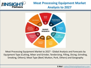 Meat Processing Equipment Market Demand Overview and Future Advancement Report 2019 to 2027