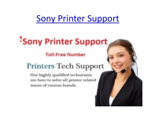 Sony Printer Support | Customer Service Toll-free Number
