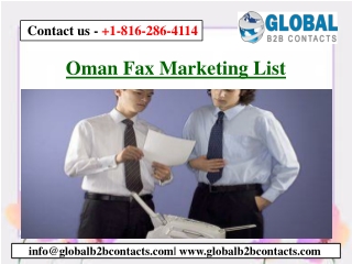 Oman Fax Marketing List