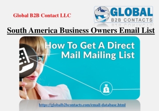 South America Business Owners Email List