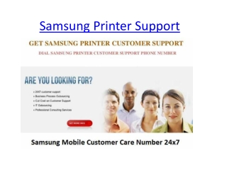 Samsung Printer Support | Customer Service Toll-free Number