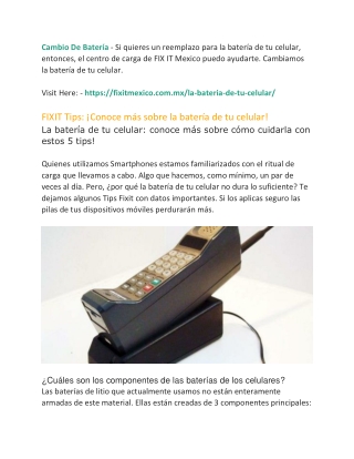 Cambio De Batería