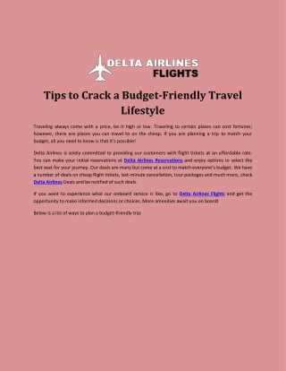 Tips to Crack a Budget-Friendly Travel Lifestyle