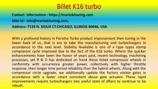 What Is Billet K16 turbo and How Does It Work?