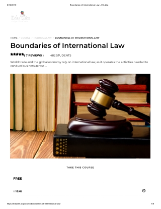 Boundaries of International Law - Edukite
