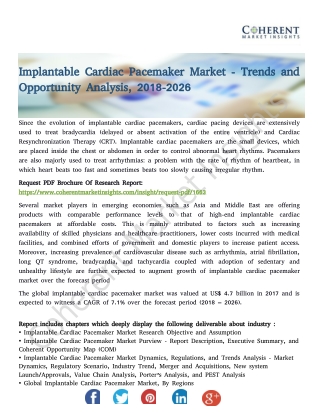 Implantable Cardiac Pacemaker Market - Trends and Opportunity Analysis, 2018-2026