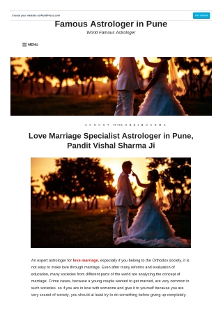 By God Grace till today Love Marriage Specialist in Pune make many family lives happy