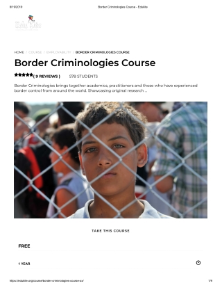 Border Criminologies Course - Edukite