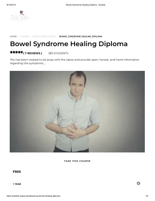 Bowel Syndrome Healing Diploma - Edukite