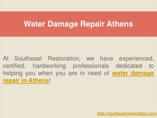 Water Damage Repair Athens.