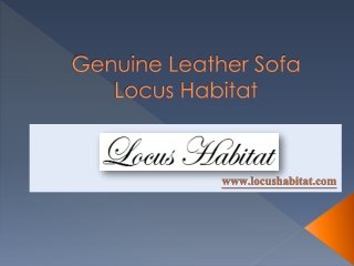 Genuine Leather Sofa - Locus Habitat
