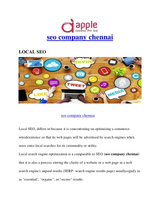 SEO Digital - SEO Company Chennai |Apple Infoway Pvt Ltd