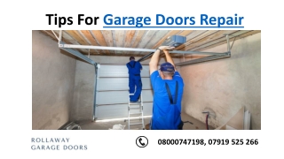 Tips For Garage Doors Repair