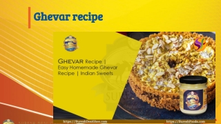 Ghevar Recipe