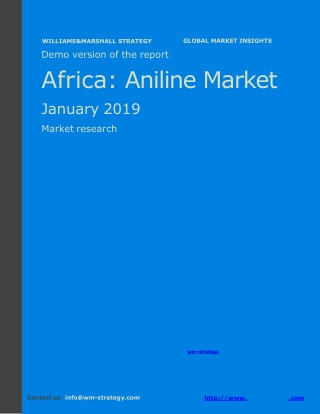 WMStrategy Demo Africa Aniline Market January 2019