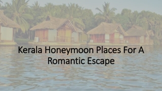 Kerala Honeymoon Places For A Romantic Escape|Kumarakom Houseboat Holidays