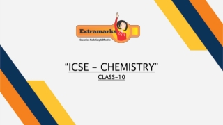 Study Online ICSE Class 10 Chemistry