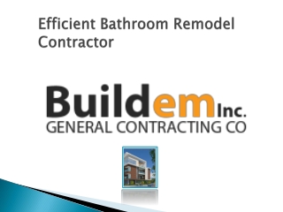 Efficient Bathroom Remodel Contractor