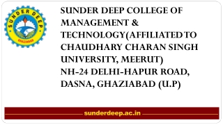 BBA, MBA, and PGDM Institute In Ghaziabad SUNDERDEEP GROUP OF INSTITUTIONS