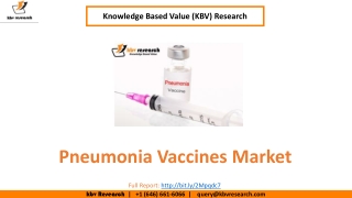 Pneumonia Vaccines Market Size- KBV Research