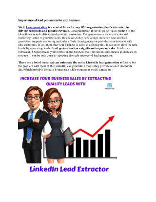 What is a good LinkedIn lead generation technique?