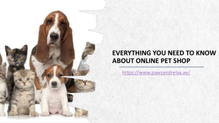 Everything You Need To Know About Online Pet Shop