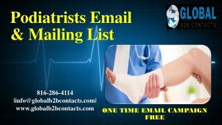 Podiatrists Email & Mailing List