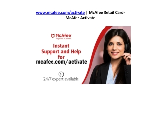 mcafee.com/activate - Install and Activate McAfee