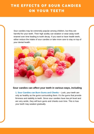 The Effects of Sour Candies on Your Teeth