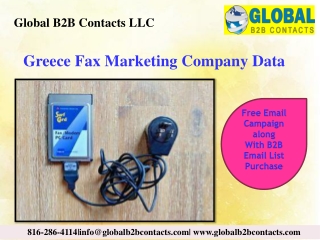 Greece Fax Marketing Company Data