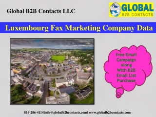 Luxembourg Fax Marketing Company Data