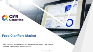 Food Clarifiers Market Report: Company Analysis, History and Future Overview