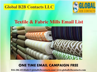 Textile & Fabric Mills Email List: