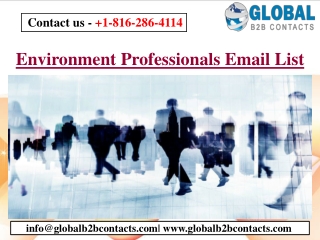 Environment Professionals Email List