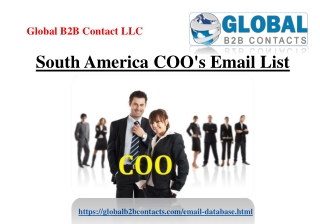 South America COO's Email List