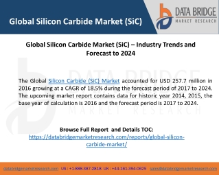 Global Silicon Carbide Market (SiC) – Industry Trends and Forecast to 2024