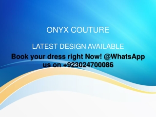 ONYX LATEST DESIGN