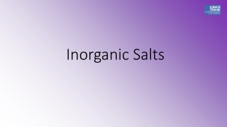 Now Get Best Quality Inorganic Salts from Loba Chemie