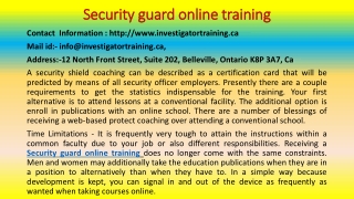 Gets Better Security guard online training Results by Following Simple Steps