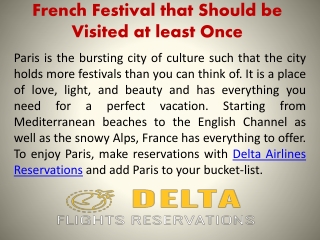 French Festival that Should be Visited at least Once