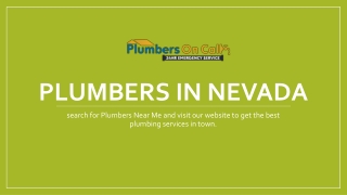 Plumbers in Nevada-PPT